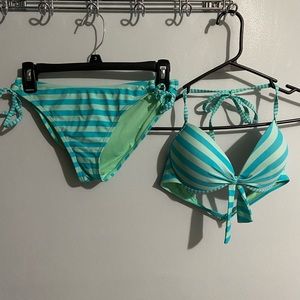 Striped Swimsuit Set
